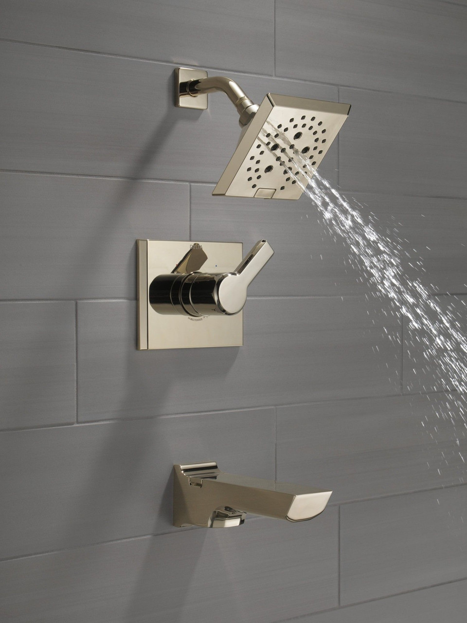 Delta T14499-PN-PR Pivotal Monitor 14 Series H2Okinetic Tub and Shower Trim, Lumicoat Polished Nickel