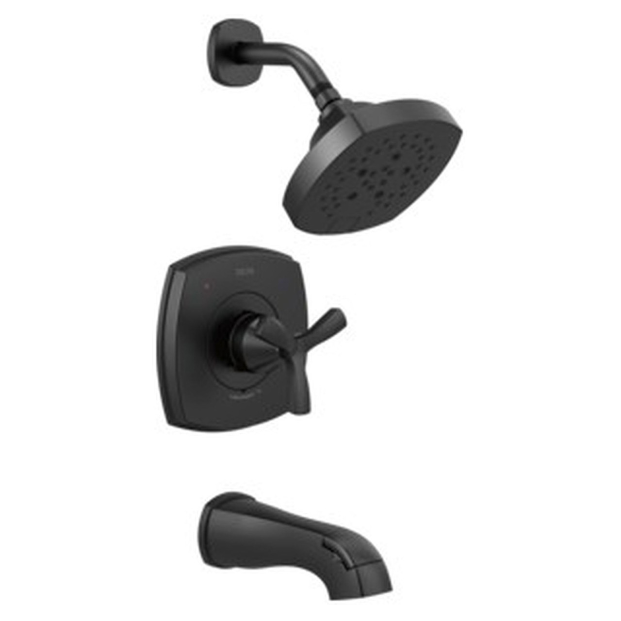 Delta T144766-BL Stryke 14 Series Tub and Shower, Matte Black