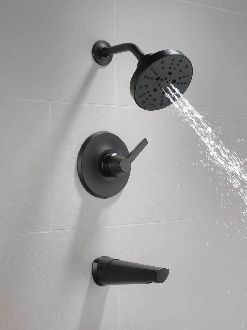 Delta T14472-BL Galeon 14S Tub Shower Trim with H2OKinetic, Matte Black