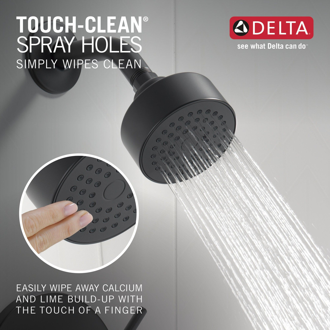Delta T14459-BL-PP Modern Monitor 14 Series Tub & Shower Trim, Matte Black