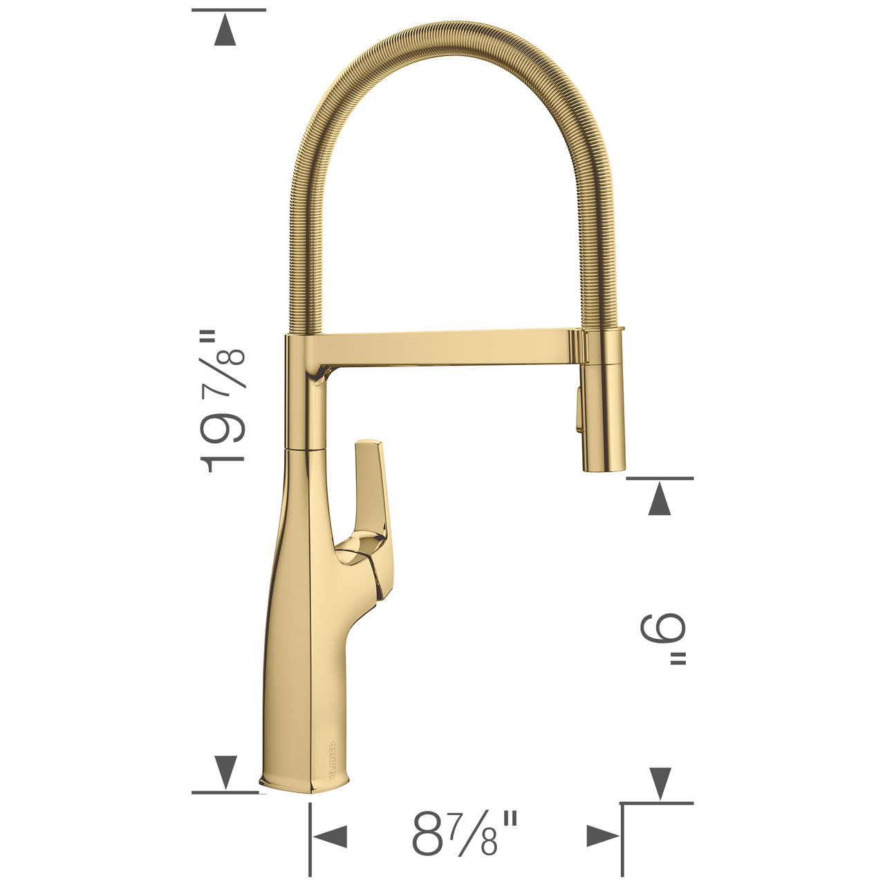 Blanco 442984 Rivana Semi-Pro Kitchen Faucet 1.5 GPM in Satin Gold