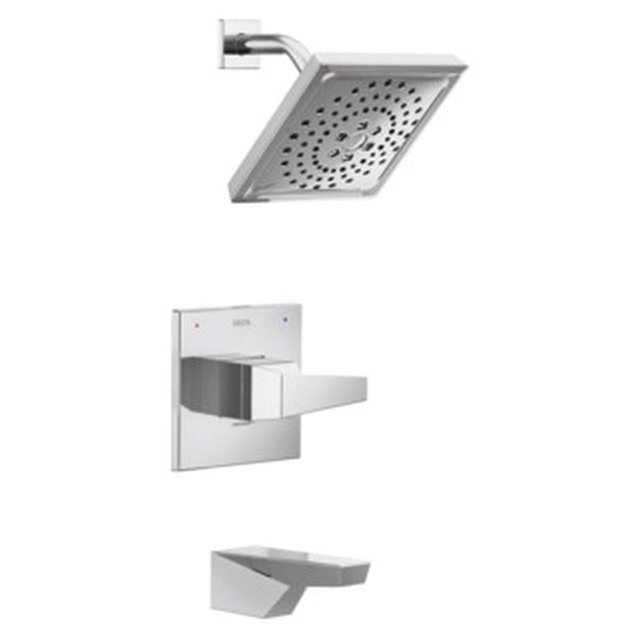 Delta T14443-PR Trillian 14 Series H2Okinetic Tub Shower Trim, Lumicoat Chrome