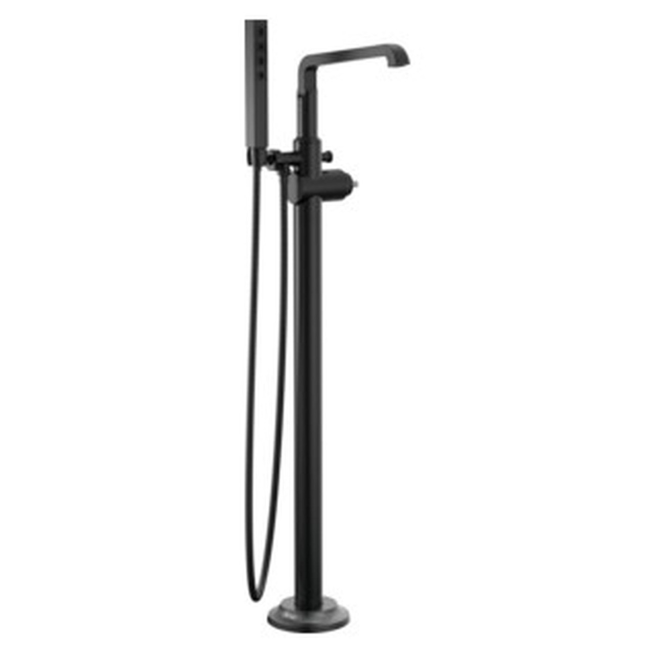 Delta T4789-BLLHP-FL Tetra Delta Tetra Floor Mount Tub Filler Trim, Matte Black