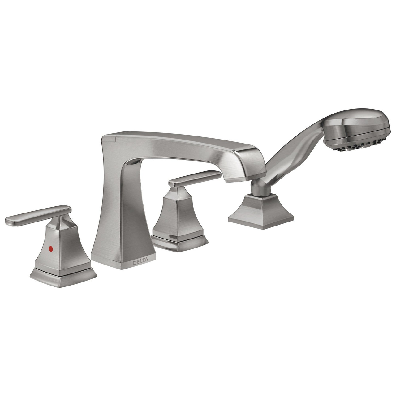 Delta T4764-SS Ashlyn Delta Ashlyn Roman Tub with Hand Shower Trim, Stainless