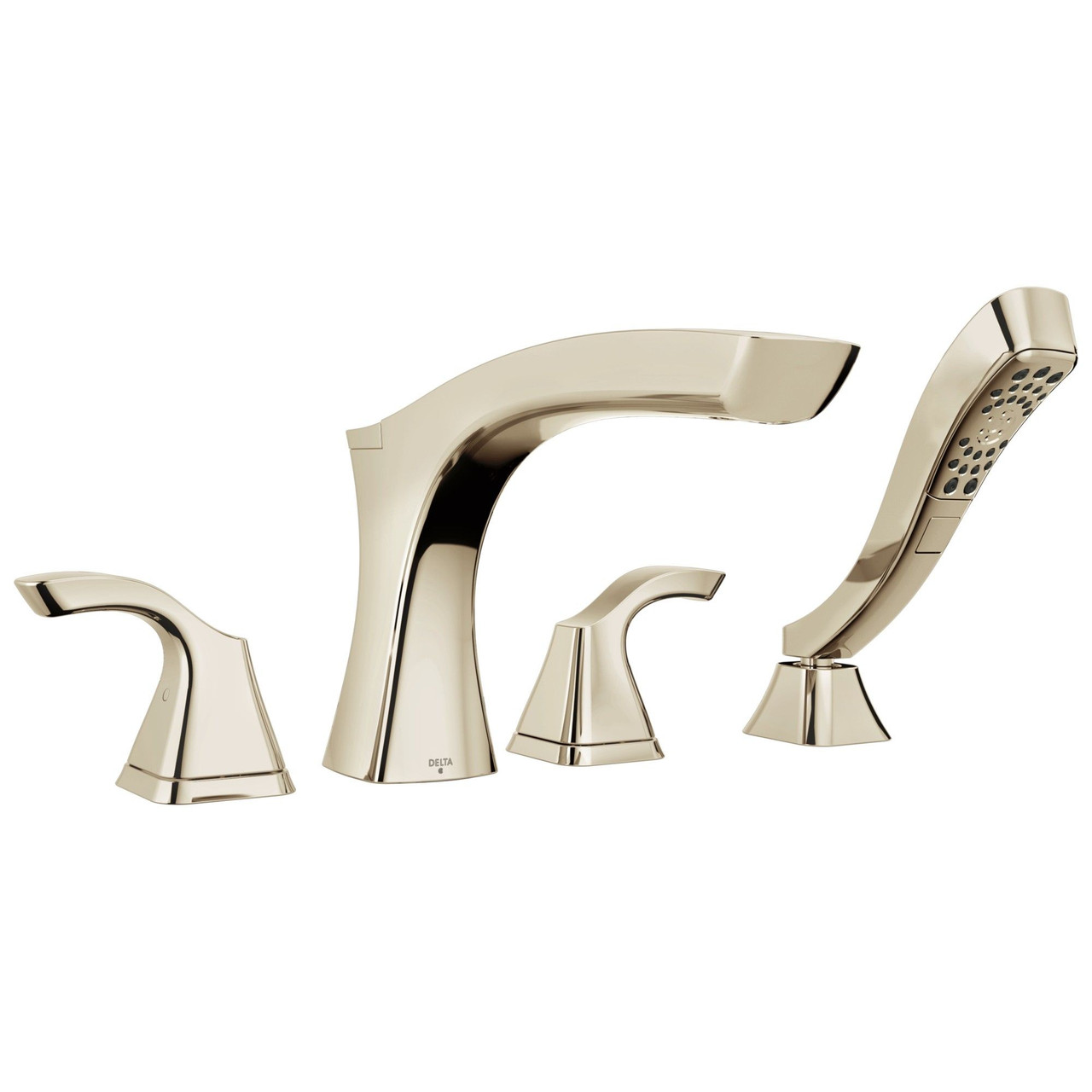 Delta T4752-PN Tesla Delta Tesla Roman Tub with Hand Shower Trim, Polished Nickel