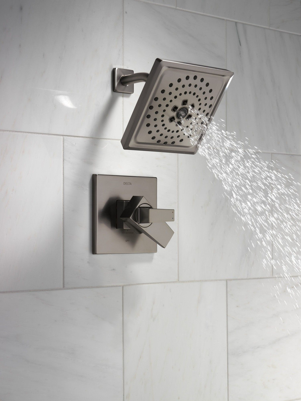 Delta T17243-KS-PR Trillian 17 Series H2Okinetic Shower Only Trim, Lumicoat Black Stainless