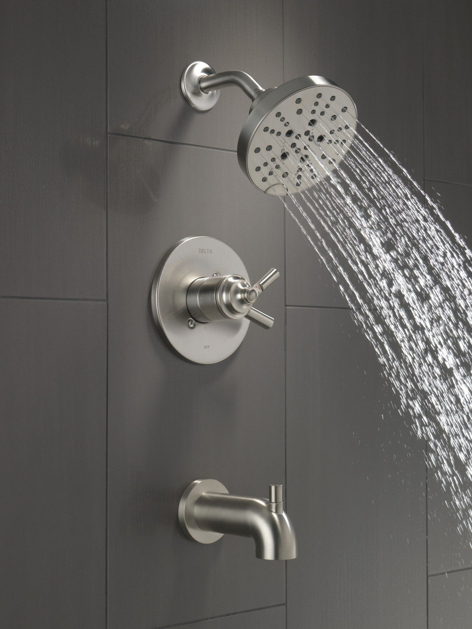 Delta T17435-SS SAYLOR Monitor 17 Series Tub & Shower Trim, Stainless