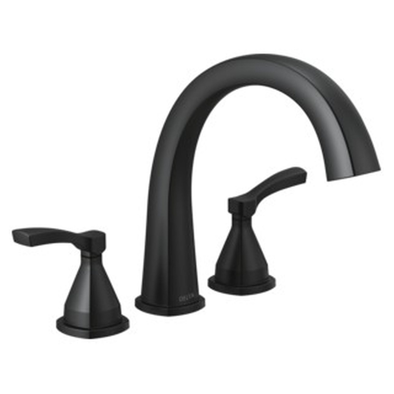 Delta T2777-BL Stryke Delta Stryke Three Hole Roman Tub Trim, Matte Black