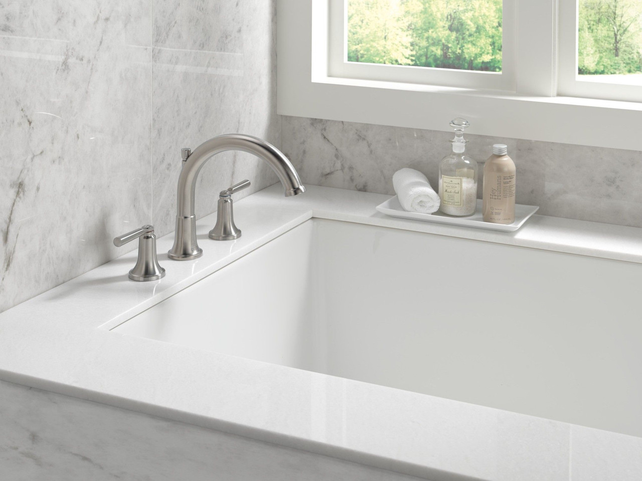 Delta T2735-SS SAYLOR Delta SAYLOR Roman Tub Trim, Stainless