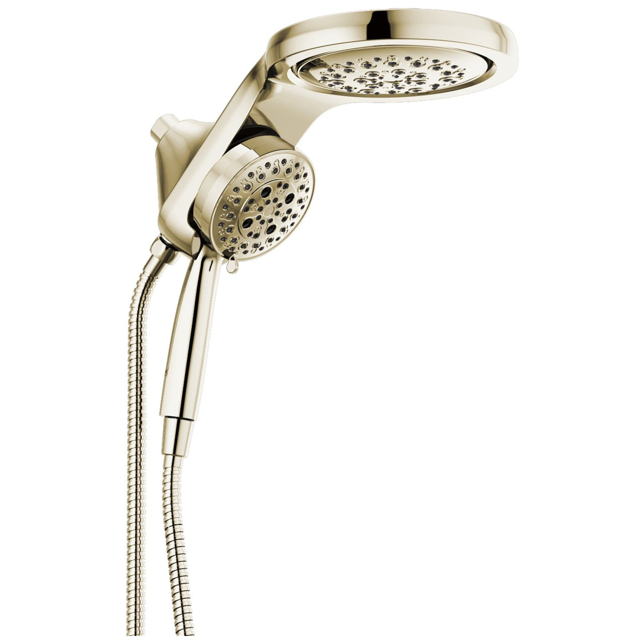 Delta 58680-PN25 Universal Showering Components HydroRain H2Okinetic 5-Setting Two-in-One Shower Head, Polished Nickel
