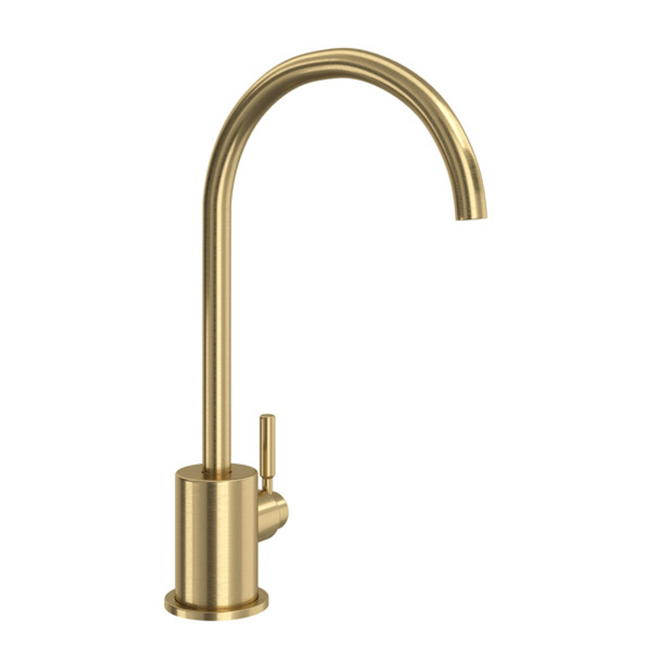 Rohl R7517AG Lux C-Spout Filter Faucet with Metal Lever Handle, Antique Gold