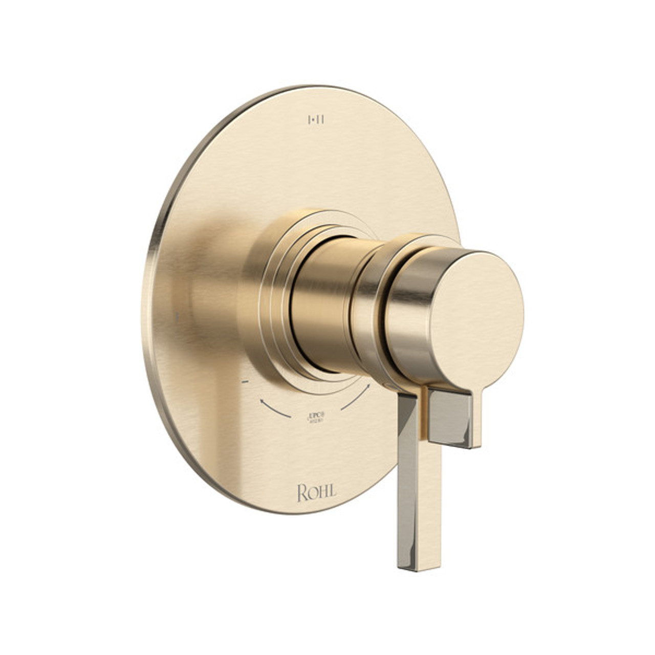 Rohl TLB23W1LMSTN Lombardia 1/2-in Thermostatic and Pressure Balance Trim with 3 Functions with Lever Handle, Satin Nickel