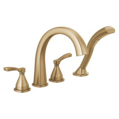 Delta T4777-CZ Stryke Delta Stryke Four Hole Roman Tub Trim, Champagne Bronze