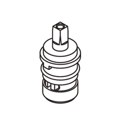 Shell Ceramic Disc Cartridge for Double Handle Faucet - Hot Side