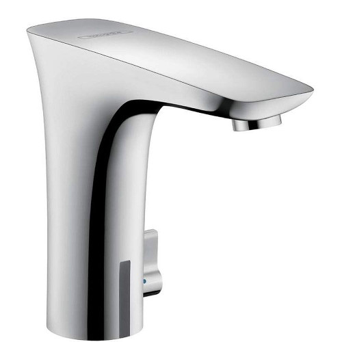 Hansgrohe 15170001 PuraVida Bathroom Faucet Single Hole Tall Faucet with Electronic Sensor Technology and Metal Lever Handle for Manual Operation in Chrome