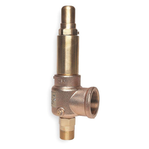 Apollo 511FFBKMAA0175 Bronze POP Safety Relief Valve, MNPT Inlet Type, FNPT Outlet Type
