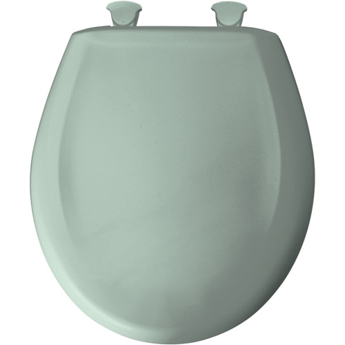 Plastic Round Slow-Close Toilet Seat in Seafoam
