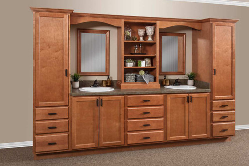 WC36-3936 Blind Corner Wall Harmony Door Maple Wood Vintage Finish