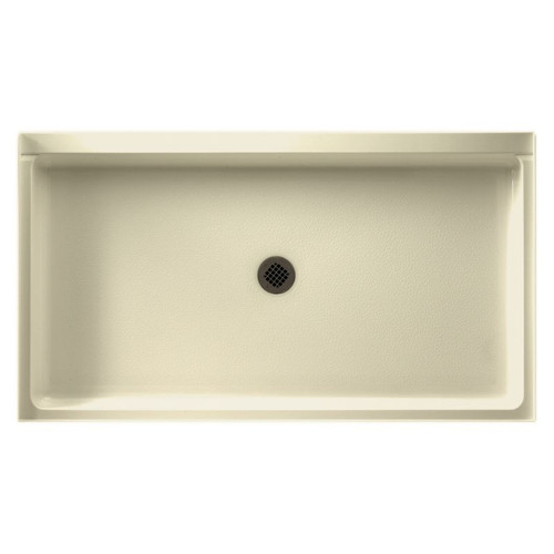 60.375-in D x 34.188-in W x 5.5-in H Solid Surface Shower Base in Bone