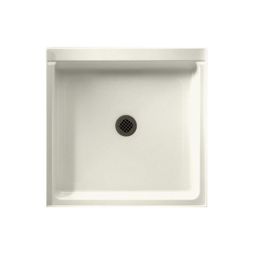 42.188-in D x 36.375-in W x 5.5-in H Solid Surface Shower Base in Bisque
