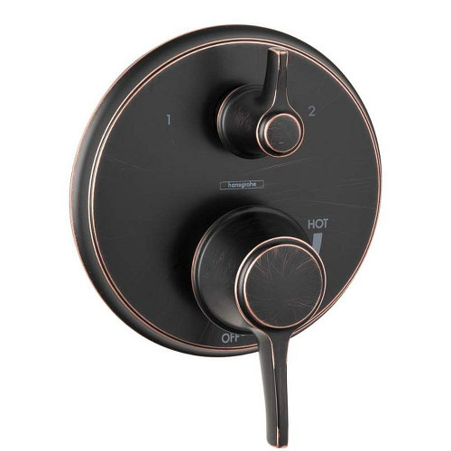 Hansgrohe 04449920 Metris C Pressure Balanced Valve Trim with Integrated Diverter - Less Valve in Rubbed Bronze
