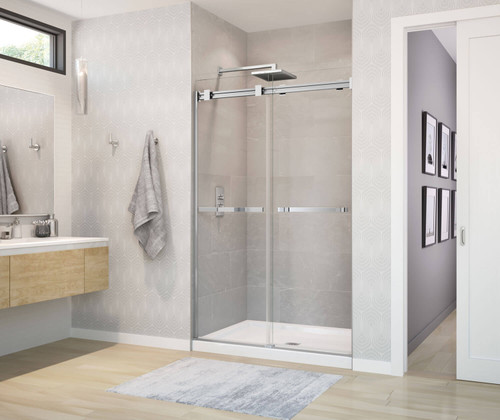 48in x 36in Rectangular Alcove Acrylic Shower Base with Center Drain, in White