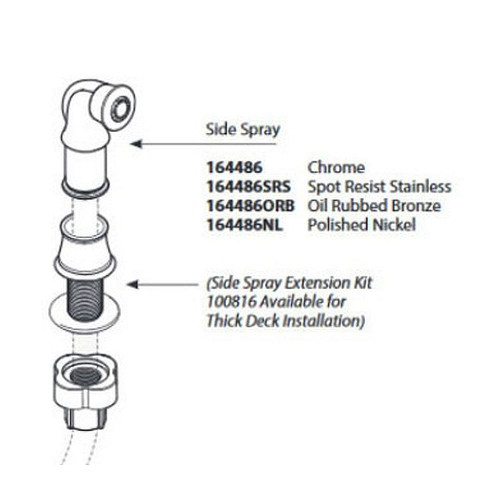 Replacement Side Spray in Spot Resist Stainless
