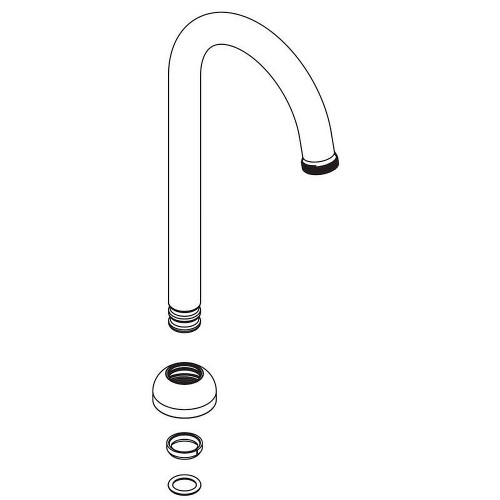 Bar Spout and Spout Nut in Chrome