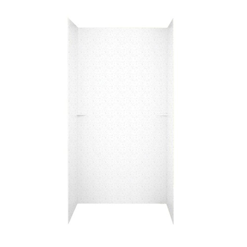 36-in D x 48-in W x 72-in H Solid Surface Shower Wall Surround in Arctic Granite