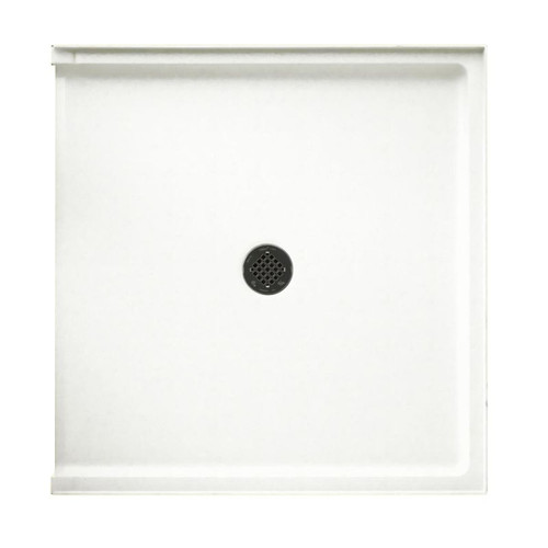 38.375-in D x 37.188-in W x 3.75-in H Solid Surface Shower Base in Tahiti White