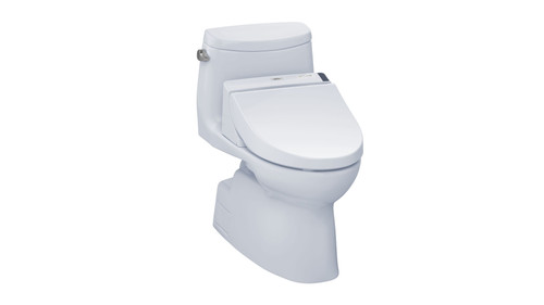 Toto MW6142044CEFG#01 1.28 GPF One-Piece Elongated Bowl with Single Flush and Washlet+ C200 Washlet in Cotton