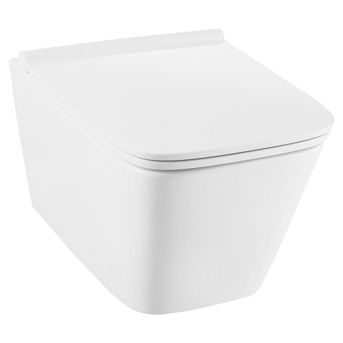 Wall-Mounted Elongated Toilet, in Canvas White