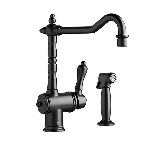 Kitchen Faucet with Side Spray, in Carbon Bronze