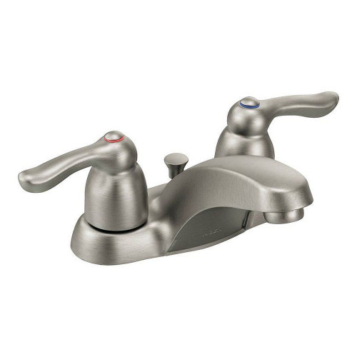 Double Handle Centerset Bathroom Faucet in Classic Brushed Nickel