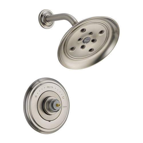 Delta T14297-SSLHP Cassidy Shower Trim Single Function Pressure Balanced Less Handle and Rough-in in Brilliance Stainless