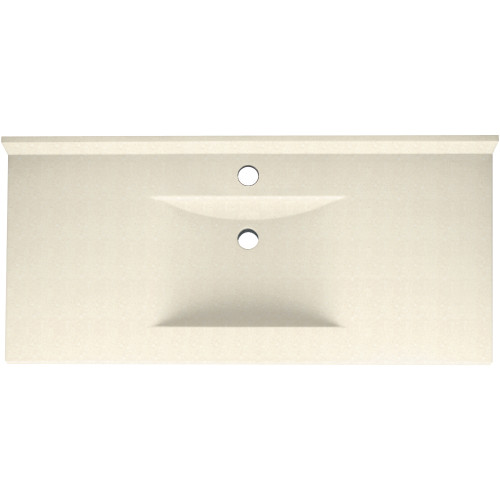 Composite 49-in x 22-in Integral Single Sink Bathroom Vanity Top in Pebble