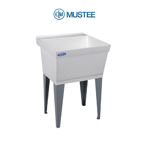 Mustee 15F Laundry Tub 23.5x23 Floor Mount in White