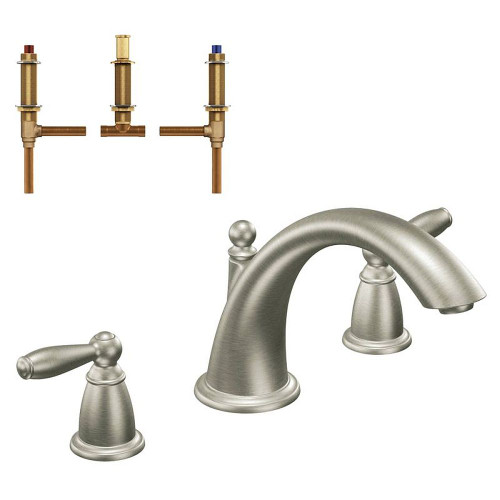 Moen KRTBR-D-T933BN 8-1/8-Inch Roman Tub Faucet in Brushed Nickel