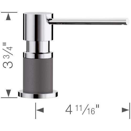 Blanco 402304 Lato Soap Dispenser in Chrome/Cinder