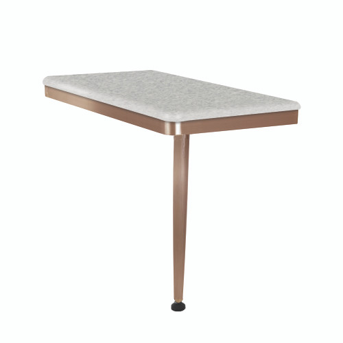 Transolid SSSL2412R-CB27 24in x 12in Right-Hand Shower Seat with PVD Coated Champagne Bronze Frame and Leg