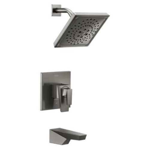 Delta T17443-KS-PR Trillian 17 Series H2Okinetic Tub Shower Trim, Lumicoat Black Stainless