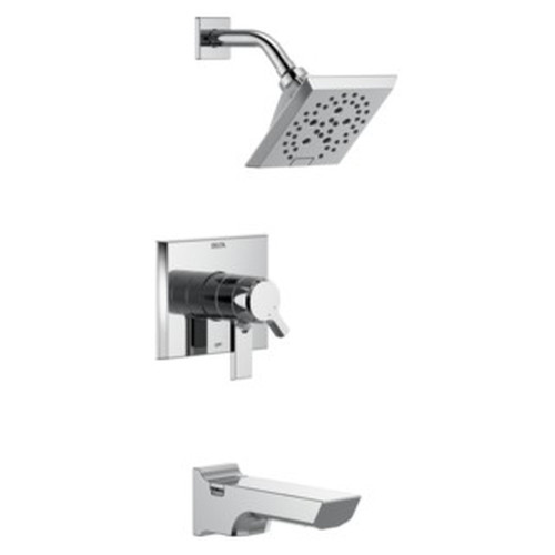 Delta T17499-PR Pivotal Monitor 17 Series H2Okinetic Tub and Shower Trim, Lumicoat Chrome