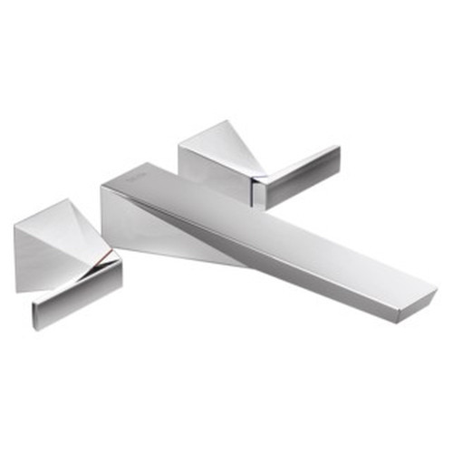 Delta T5743-PR-WL Trillian Delta Trillian Wall Mount Tub Filler Trim, Lumicoat Chrome