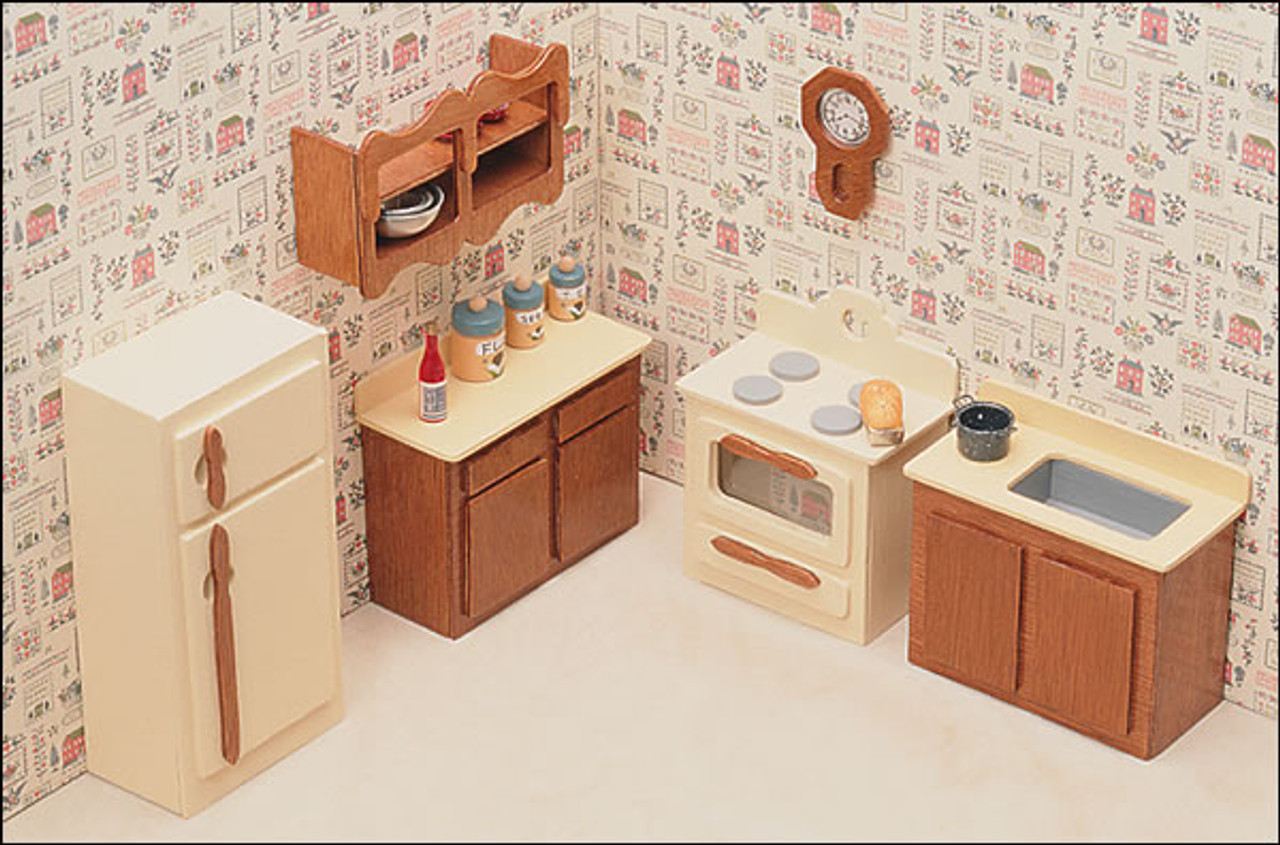 wooden dollhouse furniture kits