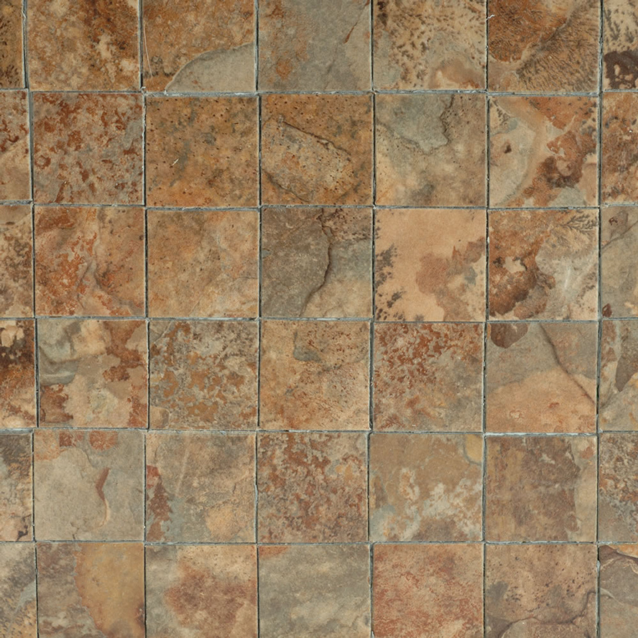 Miniature Scale Vinyl Floor Tiles Brown