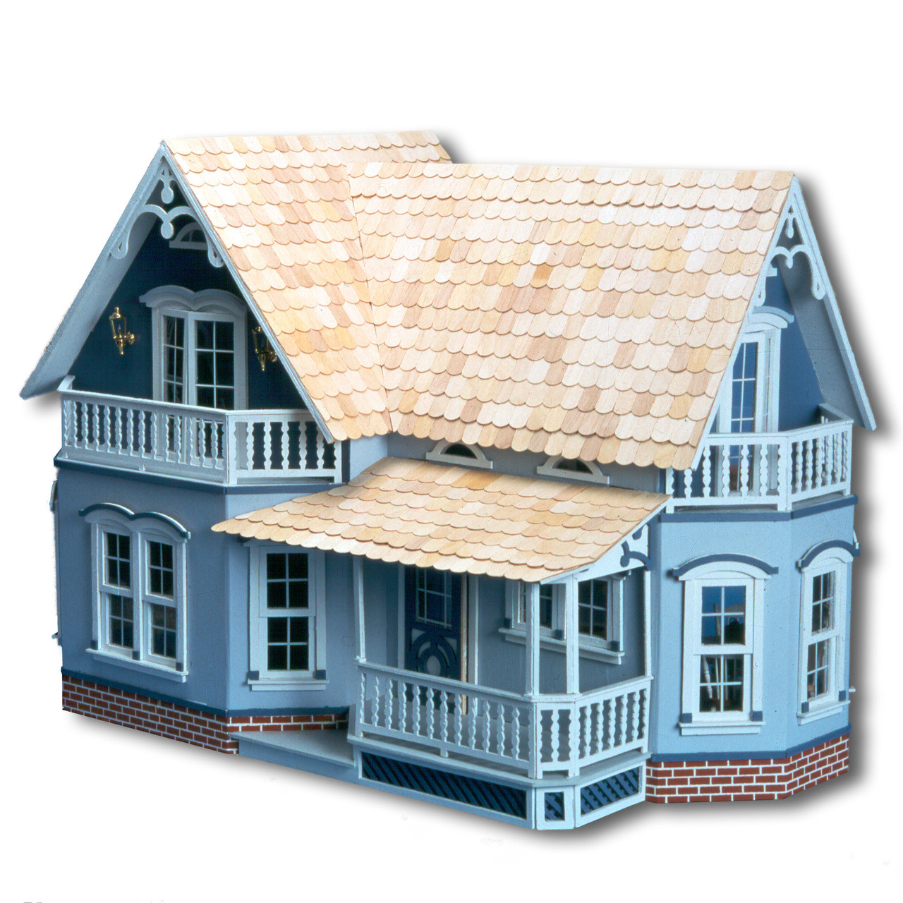 greenleaf magnolia blue wood dollhouse kit