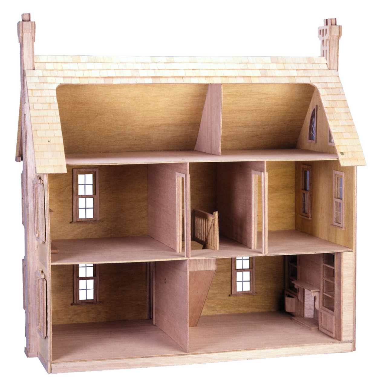 unpainted dollhouse