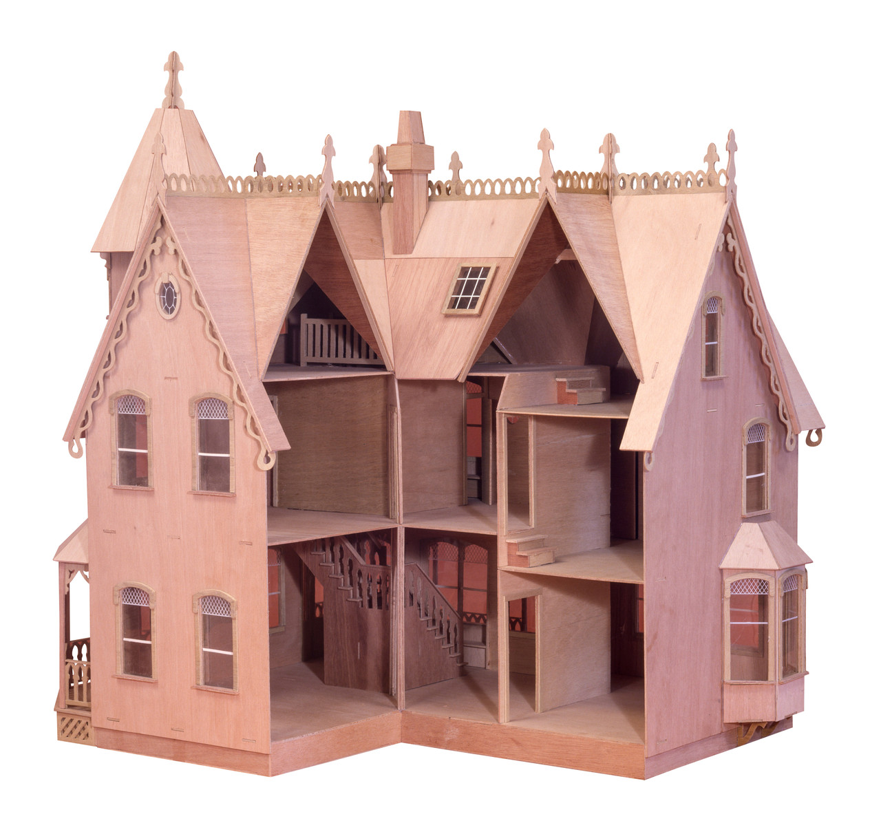 Large wooden deals dollhouse kits