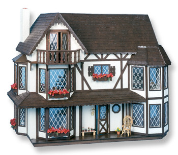 greenleaf magnolia blue wood dollhouse kit