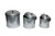 Galvanized Metal Lidded Canister With Ball Knob, Set of Three, Gray
